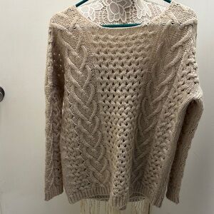 NWT SFERRA Cable Knit Sweater - Tan